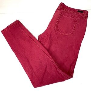 Kut From The Kloth Women's Mia Toothpick Skinny Jeans Size 10 Red Mid Rise Red